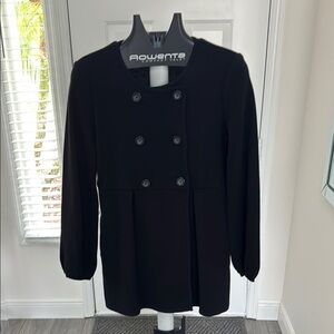 Chadwicks Black Pea Coat Classic Double-Breasted Design